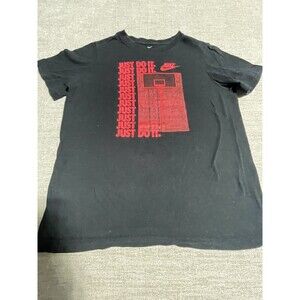 Nike Shirt Youth XL Black Graphic tee Short Sleeve Logo Just Do It